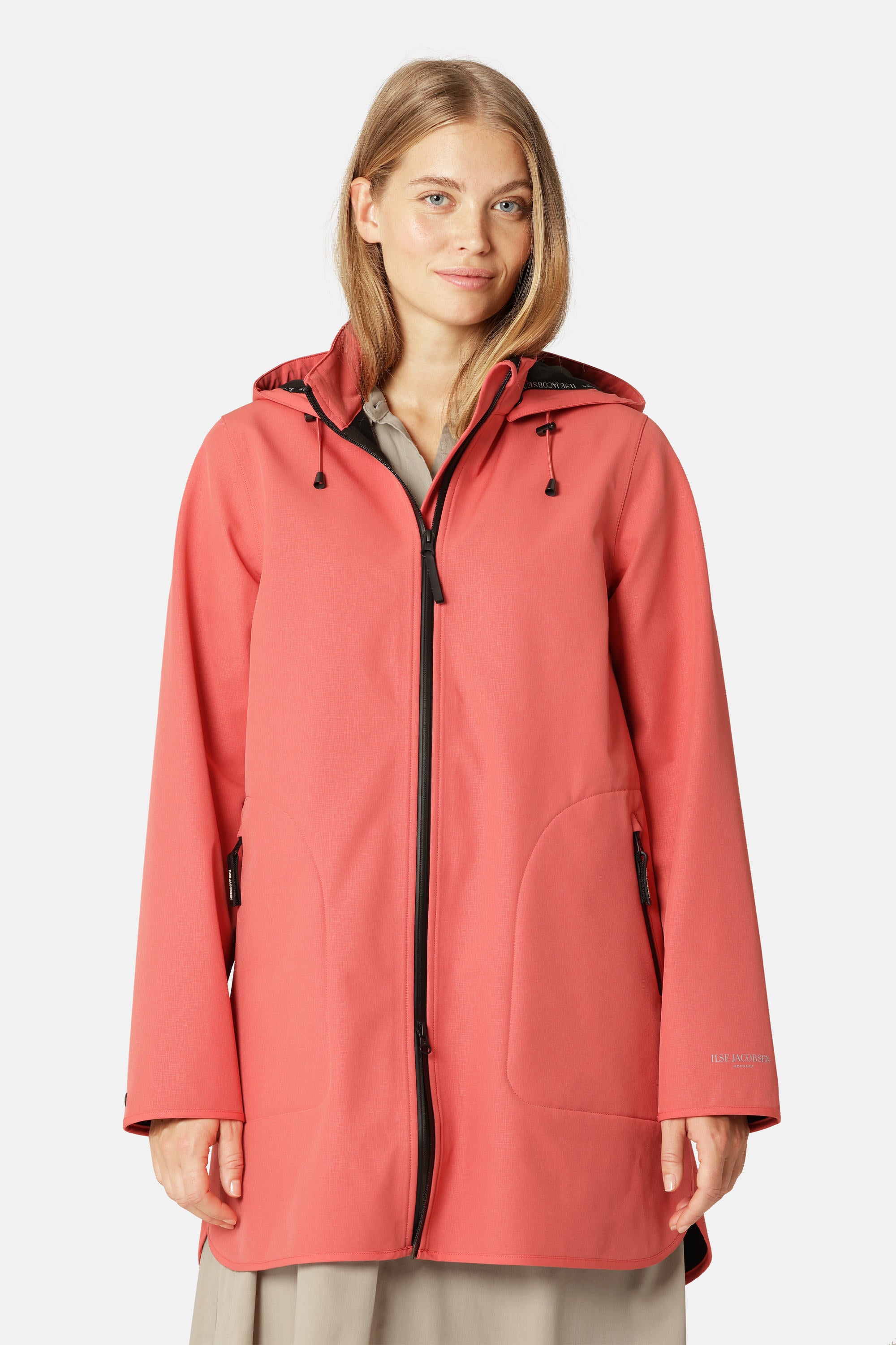 Softshell Regnjakke A-form - Spiced Coral
